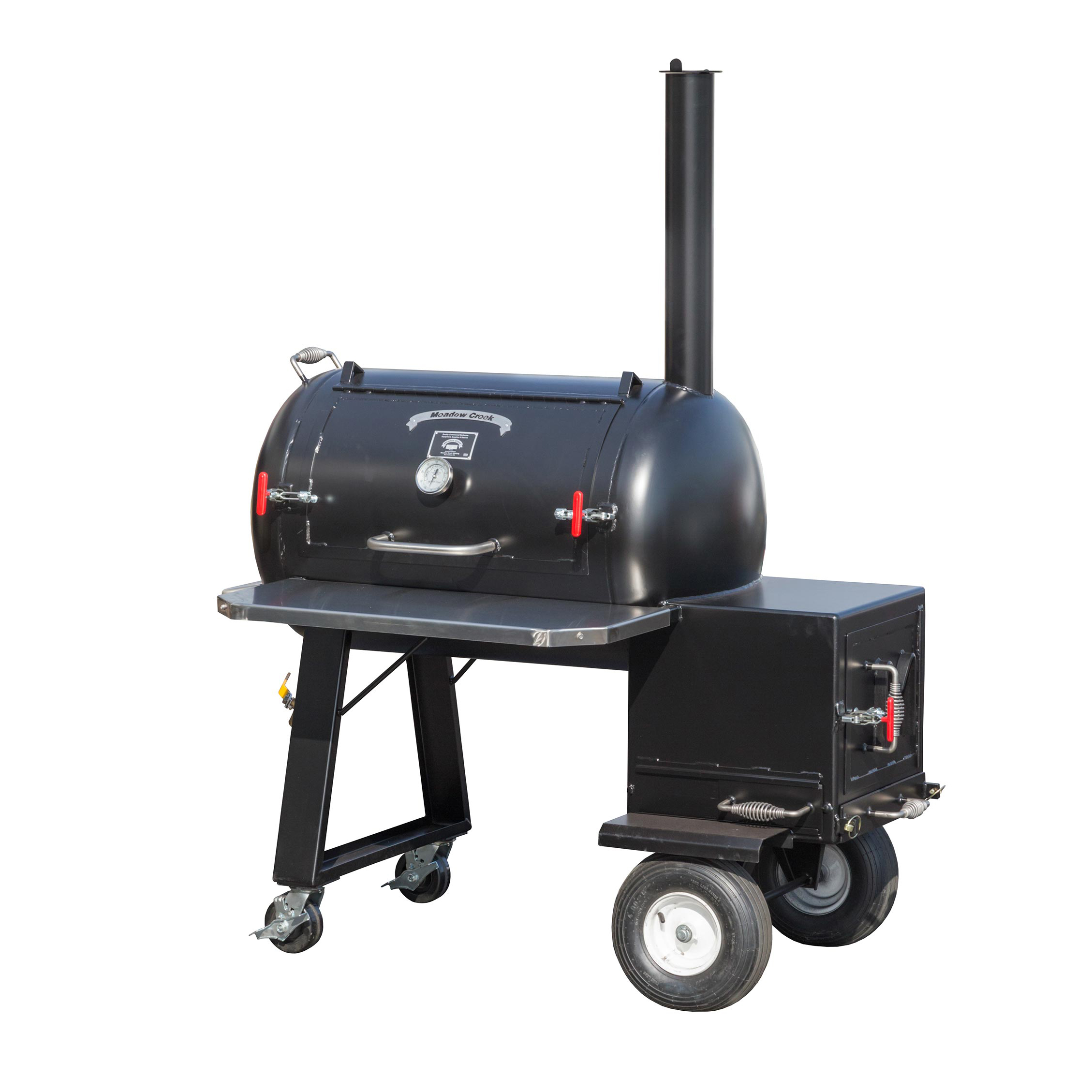 Meadow Creek TS70P Tank Smoker with Optional Stainless Steel Exterior Shelf Meadow Creek TS70P Tank Smoker with Optional Stainless Steel Exterior Shelf