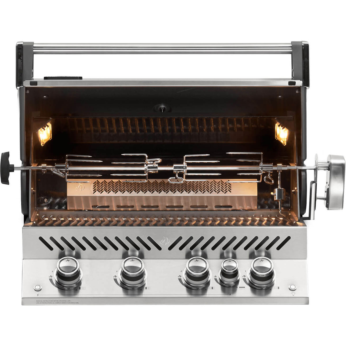 Built-in Prestige PRO™ 500 RB Gas Grill Head with Infrared Rear Burner – Stainless Steel