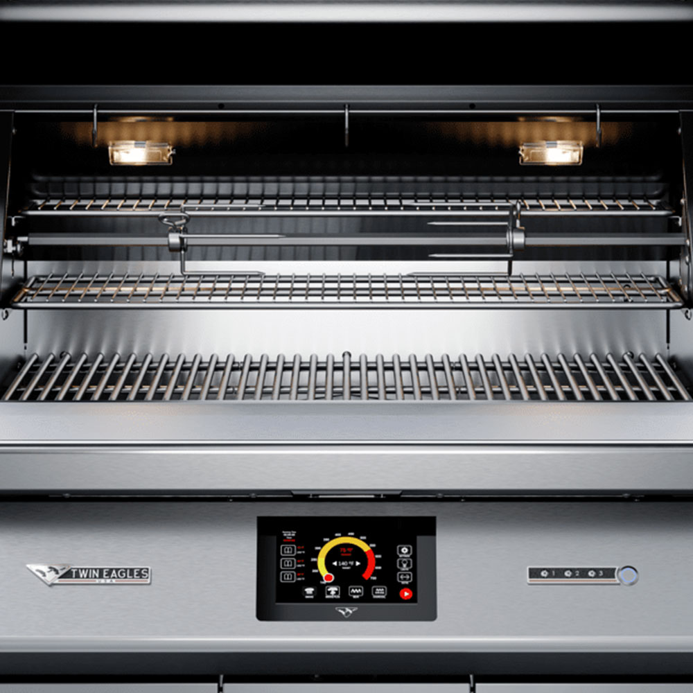Twin Eagles 36" Wood-Fired Outdoor Pellet Grill and Smoker Highlights - Touch Screen Control