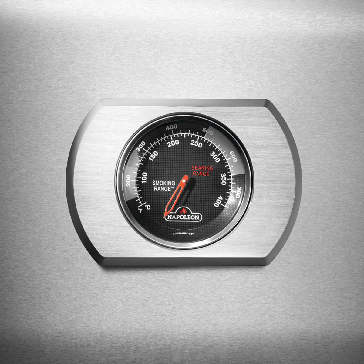 Temperature Gauge on Napoleon Rogue® PRO 425 SIB Gas Grill with Infrared Side Burners - Stainless Steel