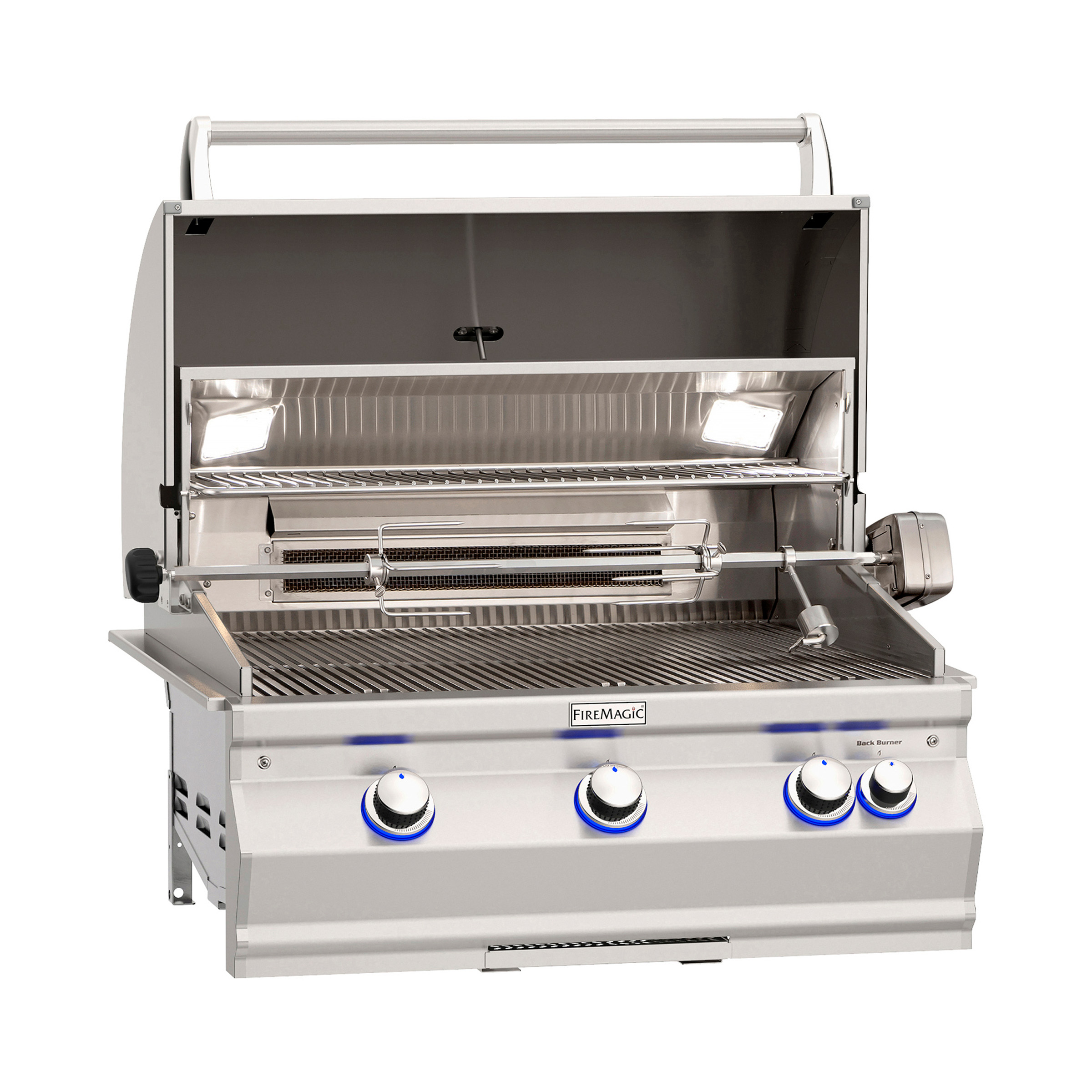 Fire Magic® 34" Aurora A660i Built-In Gas Grill With Analog Thermometer, With Backburner