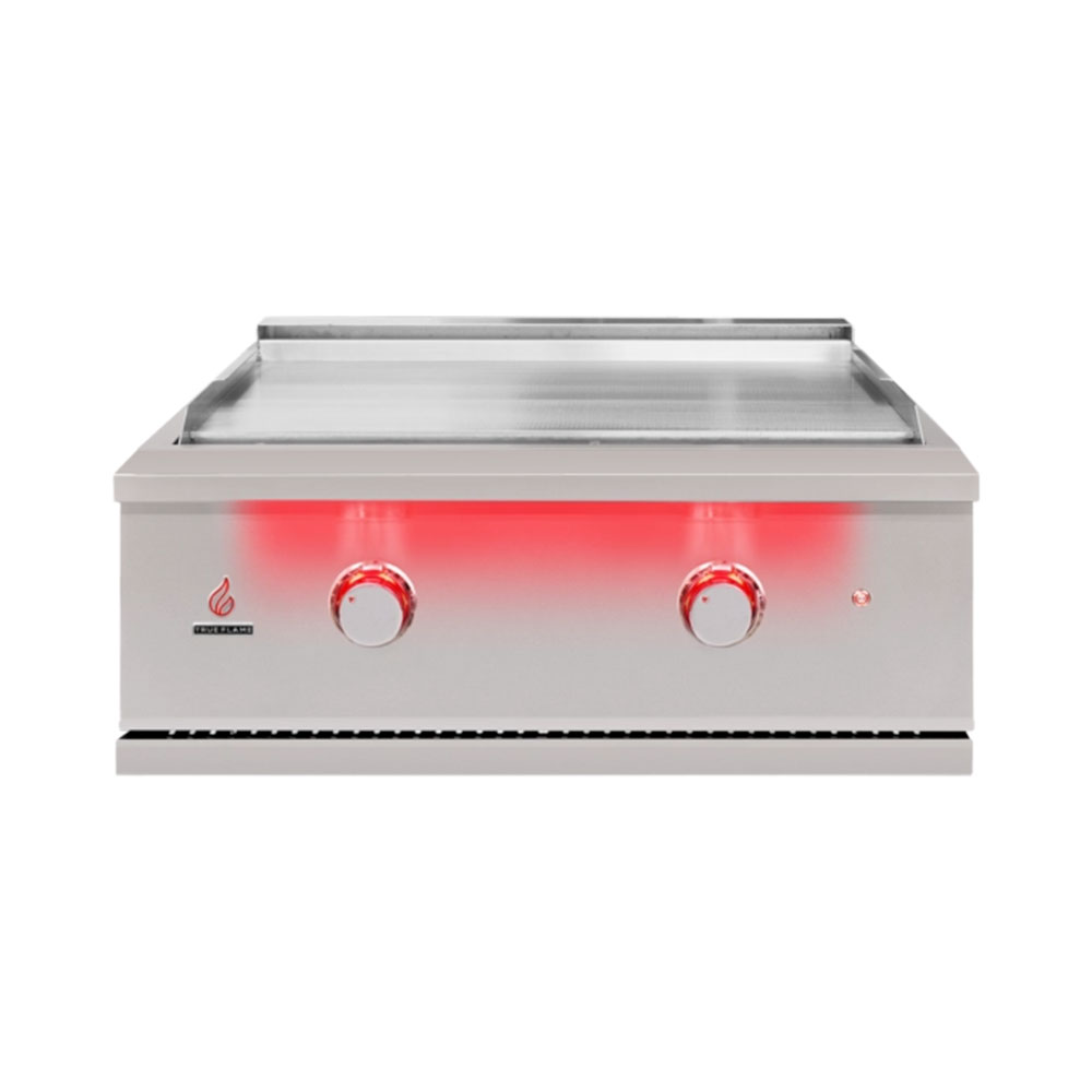 True Flame Stainless Steel Built-In Gas Griddle