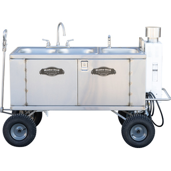 Meadow Creek 3-Bowl Cleanup Sink With Optional Wagon Chassis